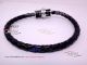 Perfect Replica High Quality Black Leather Mont Blanc Bracelet - Stainless Steel With Black Clasp (2)_th.jpg